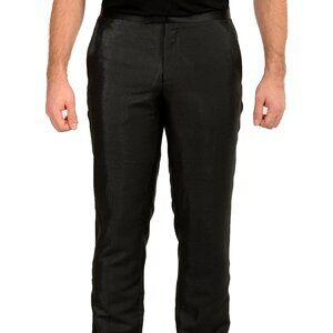 Hugo Boss Men's H-Huge-2Pcs-DBTux234 Black Wool Tuxedo Dress Pants US 32R IT 48